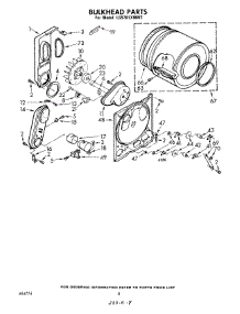 05 - Bulkhead parts for Whirlpool Dryer LG5701XMW2 from AppliancePartsPros.com