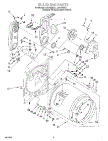 03 - Bulkhead parts for Whirlpool Dryer LGC8858DZ1 from AppliancePartsPros.com