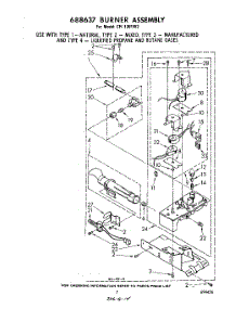 06 - 688637 Burner parts for Whirlpool Dryer CFI1301W2 from AppliancePartsPros.com