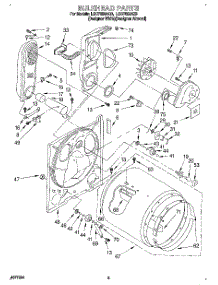 03 - Bulkhead parts for Whirlpool Dryer LGC7858AZ0 from AppliancePartsPros.com