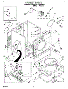 02 - Cabinet parts for Whirlpool Dryer LGR6646BW2 from AppliancePartsPros.com