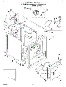 02 - Section parts for Whirlpool Dryer LEN3624BN2 from AppliancePartsPros.com