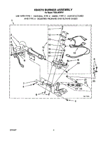 04 - 694670 Burner parts for Whirlpool Dryer TGDL400WW1 from AppliancePartsPros.com