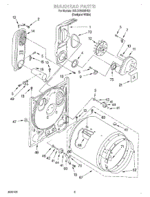 03 - Bulkhead parts for Whirlpool Dryer 3XLGR5435HQ0 from AppliancePartsPros.com