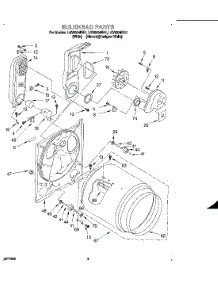 03 - Bulkhead parts for Whirlpool Dryer LGV6634BN1 from AppliancePartsPros.com