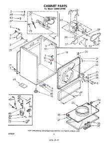 03 - Cabinet parts for Whirlpool Dryer LG6801XPW0 from AppliancePartsPros.com