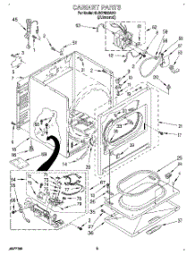 02 - Cabinet parts for Whirlpool Dryer 8LGC7858AN0 from AppliancePartsPros.com
