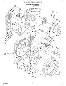03 - Bulkhead parts for Whirlpool Dryer 8LGC7858AN0 from AppliancePartsPros.com