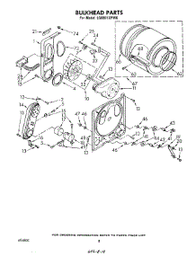 05 - Bulkhead parts for Whirlpool Dryer LG6801XPW0 from AppliancePartsPros.com
