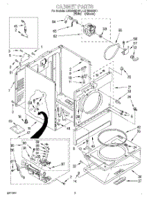 02 - Cabinet parts for Whirlpool Dryer LGR6646DN1 from AppliancePartsPros.com
