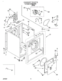 02 - Section parts for Whirlpool Dryer LER3624BW1 from AppliancePartsPros.com