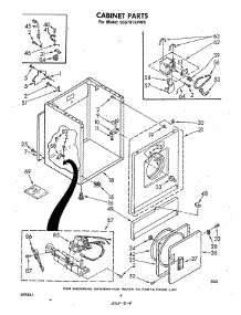 03 - Cabinet parts for Whirlpool Dryer LG5701XPW0 from AppliancePartsPros.com