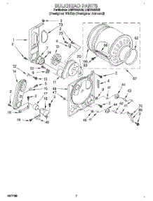 04 - Bulkhead parts for Whirlpool Dryer LGR7646AZ0 from AppliancePartsPros.com