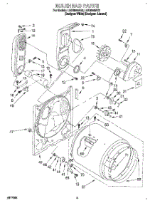 03 - Bulkhead parts for Whirlpool Dryer LGC6848AZ2 from AppliancePartsPros.com