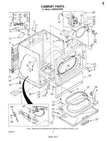 03 - Cabinet parts for Whirlpool Dryer LG9806XPW0 from AppliancePartsPros.com