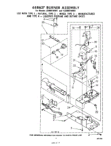 05 - 688637 Burner parts for Whirlpool Dryer 1LG9801XKW1 from AppliancePartsPros.com