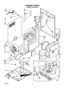 03 - Cabinet parts for Whirlpool Dryer LG4931XTW1 from AppliancePartsPros.com