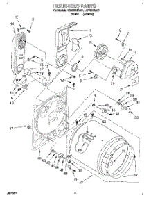 03 - Bulkhead parts for Whirlpool Dryer LGV6848AN1 from AppliancePartsPros.com