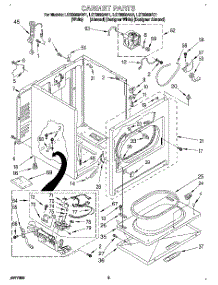 02 - Cabinet parts for Whirlpool Dryer LGT8858AZ1 from AppliancePartsPros.com