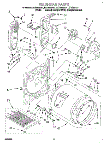03 - Bulkhead parts for Whirlpool Dryer LGT8858AZ1 from AppliancePartsPros.com