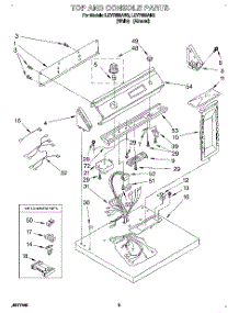 02 - Section parts for Whirlpool Dryer LEV7858AW2 from AppliancePartsPros.com