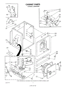 03 - Cabinets parts for Whirlpool Dryer LG6056XSW0 from AppliancePartsPros.com