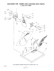 03 - Machine Top, Timer And Control Box parts for Whirlpool Dryer 3CE2110XMW1 from AppliancePartsPros.com