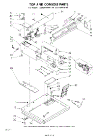 03 - Top And Console parts for Whirlpool Dryer CE2500XMW0 from AppliancePartsPros.com