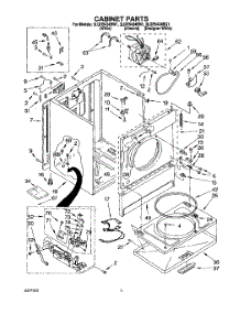 02 - Cabinet parts for Whirlpool Dryer 3LGR5434BN1 from AppliancePartsPros.com