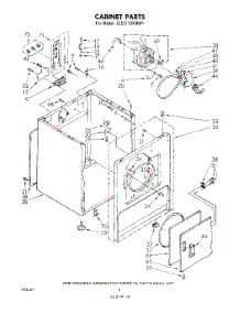 06 - Cabinet parts for Whirlpool Dryer 3CE2110XMW1 from AppliancePartsPros.com