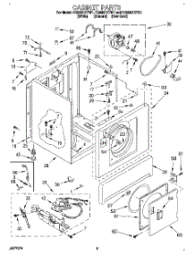 02 - Cabinet parts for Whirlpool Dryer CG2951XYN1 from AppliancePartsPros.com