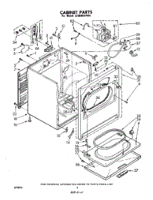 03 - Section parts for Whirlpool Dryer LE9800XPW0 from AppliancePartsPros.com