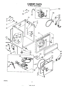 03 - Cabinet parts for Whirlpool Dryer LG5791XMW1 from AppliancePartsPros.com