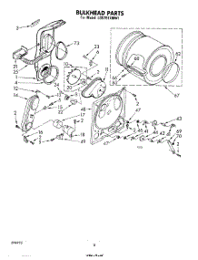 05 - Bulkhead parts for Whirlpool Dryer LG5791XMW1 from AppliancePartsPros.com