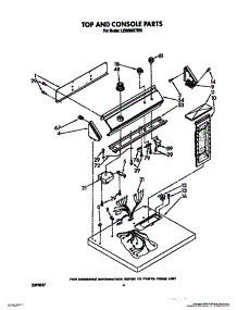 03 - Top And Console parts for Whirlpool Dryer LE6090XTW0 from AppliancePartsPros.com