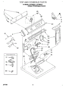 02 - Section parts for Whirlpool Dryer LEC7858AZ1 from AppliancePartsPros.com