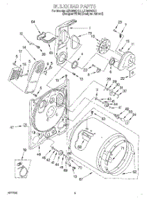 03 - Section parts for Whirlpool Dryer LER8858DQ1 from AppliancePartsPros.com