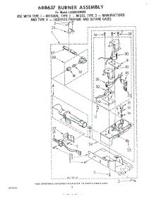 05 - 688637 Burner parts for Whirlpool Dryer LG5801XMW0 from AppliancePartsPros.com