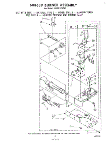 06 - 688639 Burner parts for Whirlpool Dryer LG5801XMW0 from AppliancePartsPros.com
