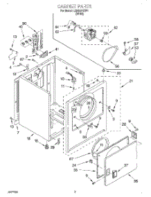 02 - Section parts for Whirlpool Dryer LER3634EW1 from AppliancePartsPros.com
