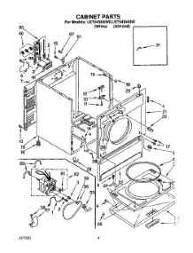 02 - Section parts for Whirlpool Dryer LET5436AW0 from AppliancePartsPros.com