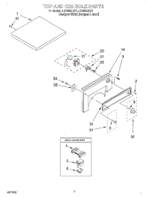 04 - Top And Console parts for Whirlpool Dryer LGR3622DQ1 from AppliancePartsPros.com