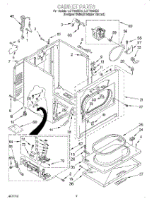 02 - Cabinet parts for Whirlpool Dryer LGT7646EZ0 from AppliancePartsPros.com