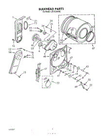 04 - Section parts for Whirlpool Dryer LE5750XKW2 from AppliancePartsPros.com