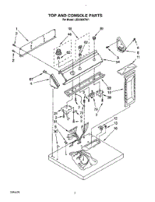 02 - Section parts for Whirlpool Dryer LE5200XTW1 from AppliancePartsPros.com