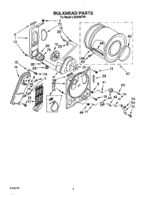 04 - Section parts for Whirlpool Dryer LE5200XTW1 from AppliancePartsPros.com