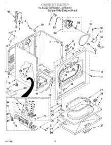 02 - Cabinet parts for Whirlpool Dryer LGV7848DQ1 from AppliancePartsPros.com