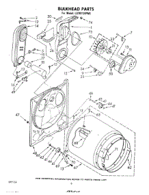 04 - Bulkhead parts for Whirlpool Dryer LG7811XPW0 from AppliancePartsPros.com