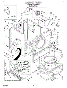02 - Cabinet parts for Whirlpool Dryer LGR5634AQ1 from AppliancePartsPros.com