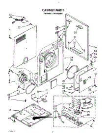03 - Cabinet parts for Whirlpool Dryer LGR3422AW0 from AppliancePartsPros.com